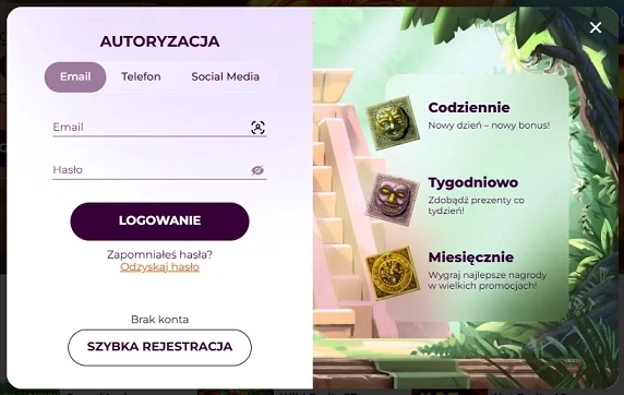 allright casino login